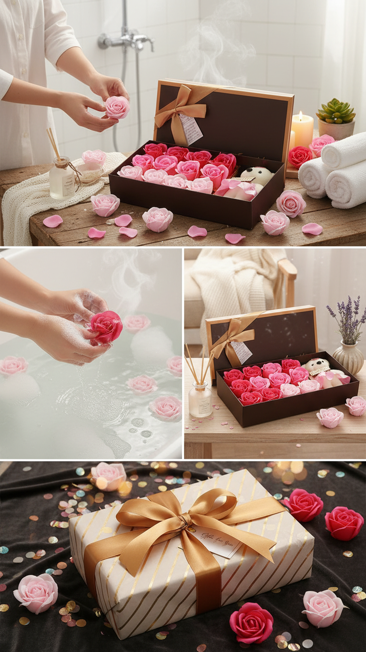 🌹 12 Fleurs de Savons