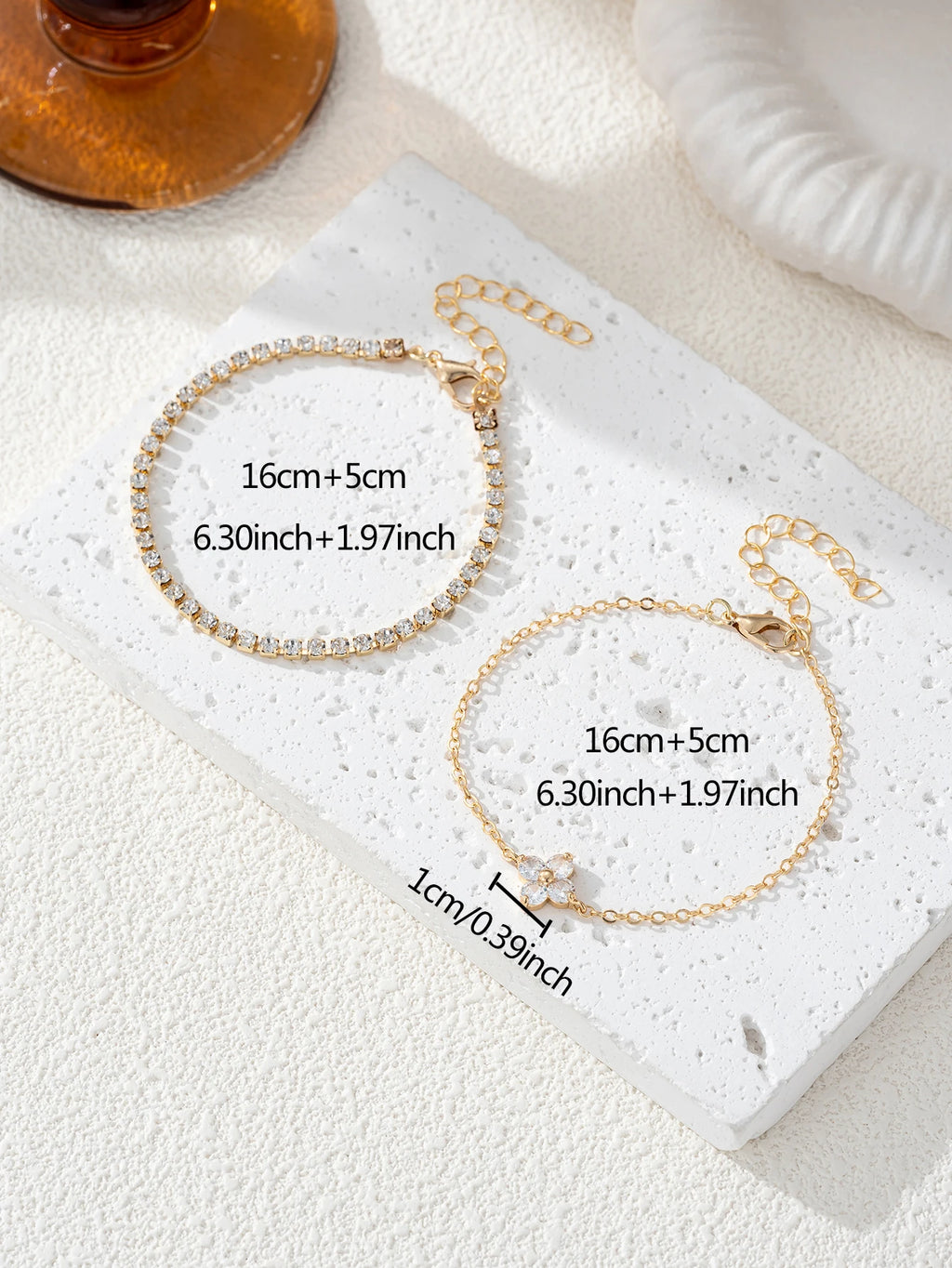 Bracelet Fleur Céleste — Double Rang