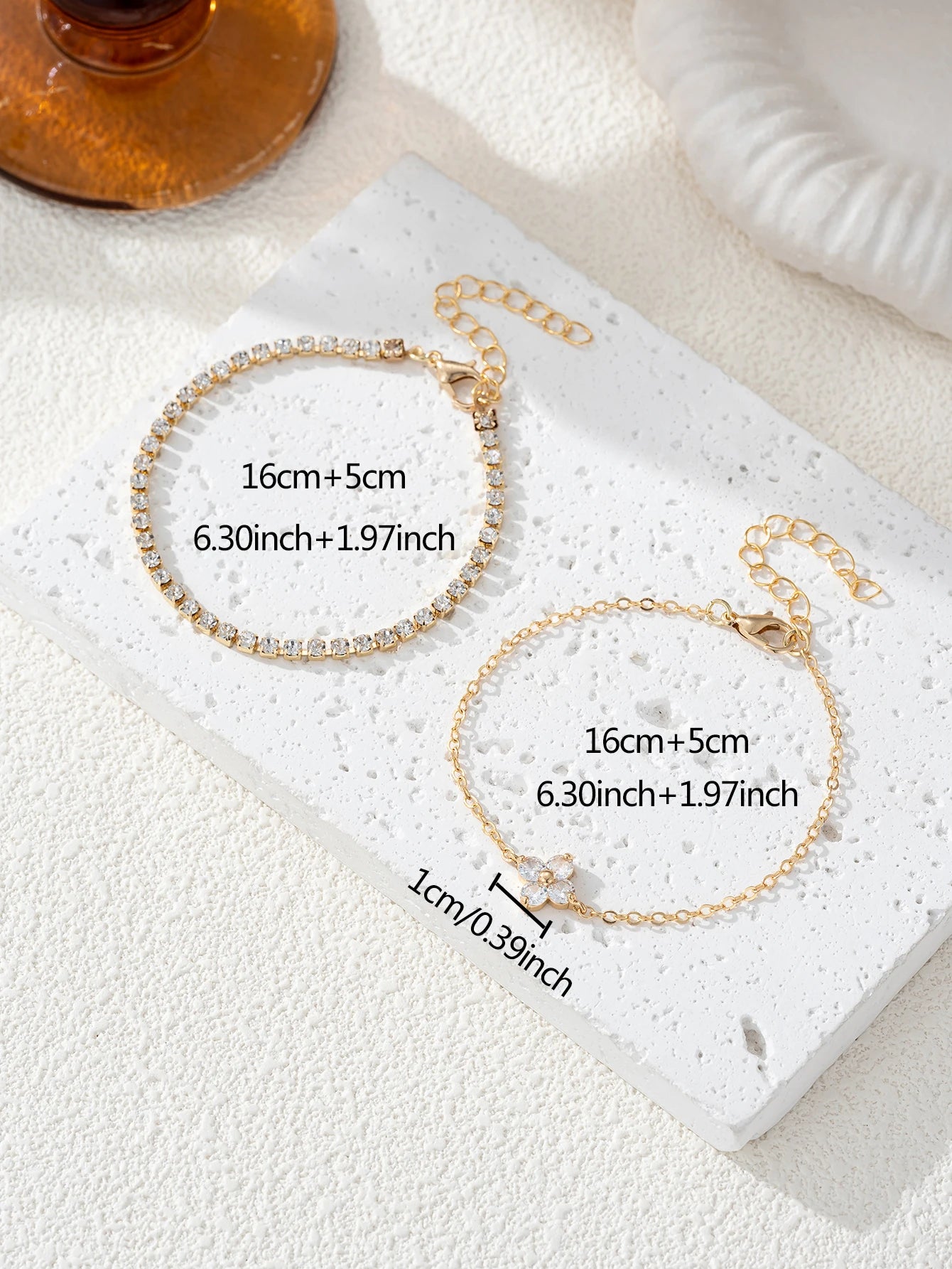 Bracelet Fleur Céleste — Double Rang