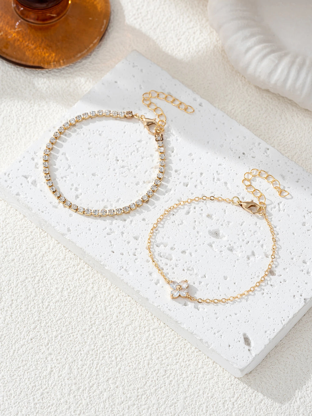 Bracelet Fleur Céleste — Double Rang
