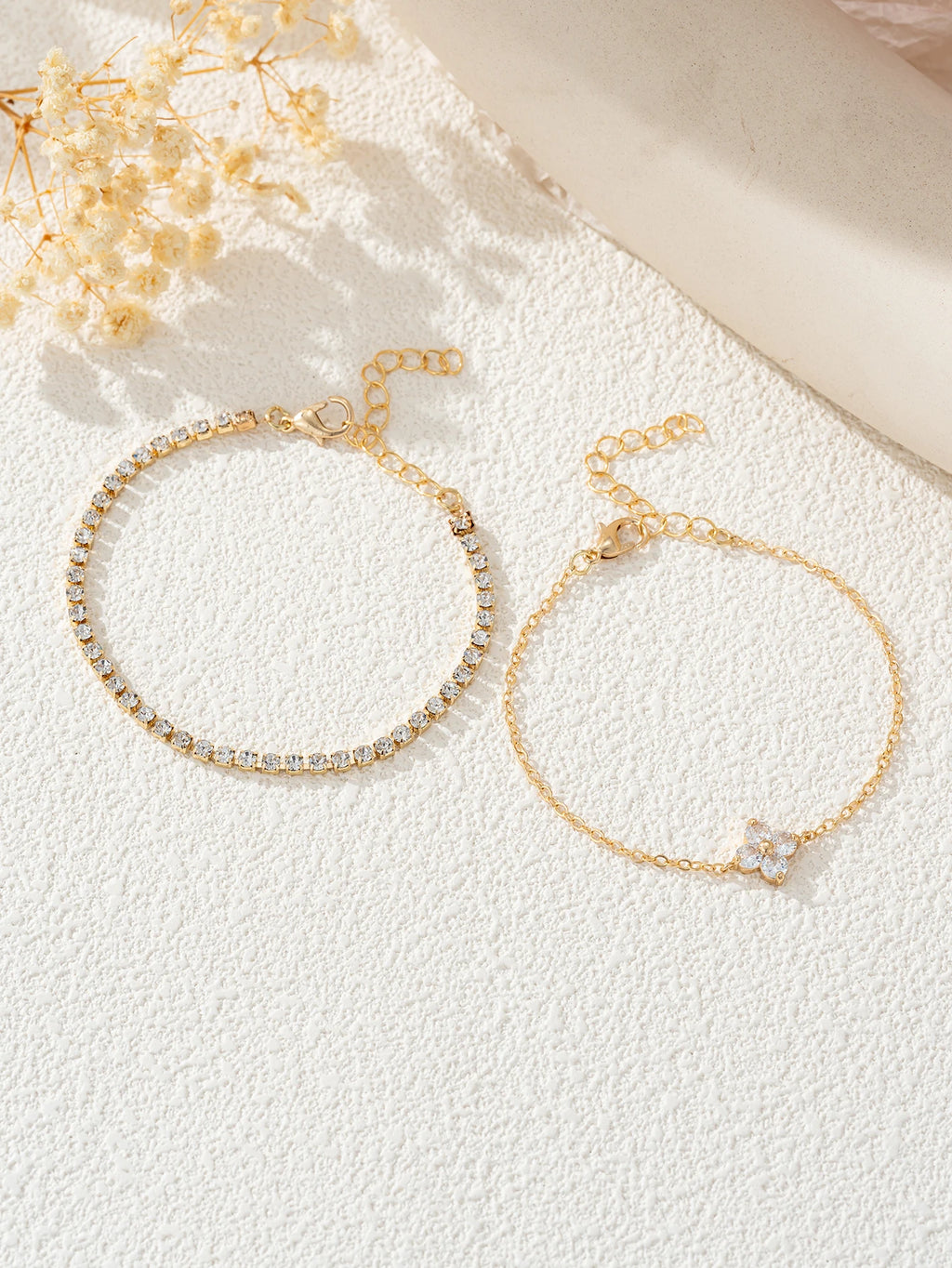 Bracelet Fleur Céleste — Double Rang