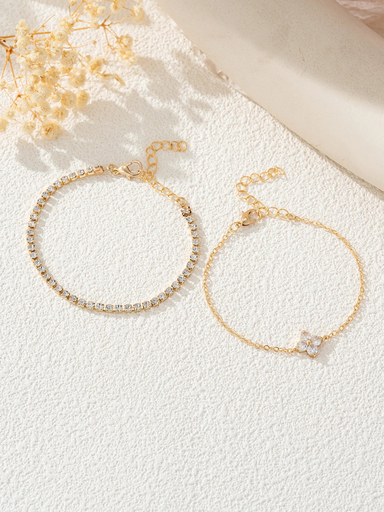 Bracelet Fleur Céleste — Double Rang